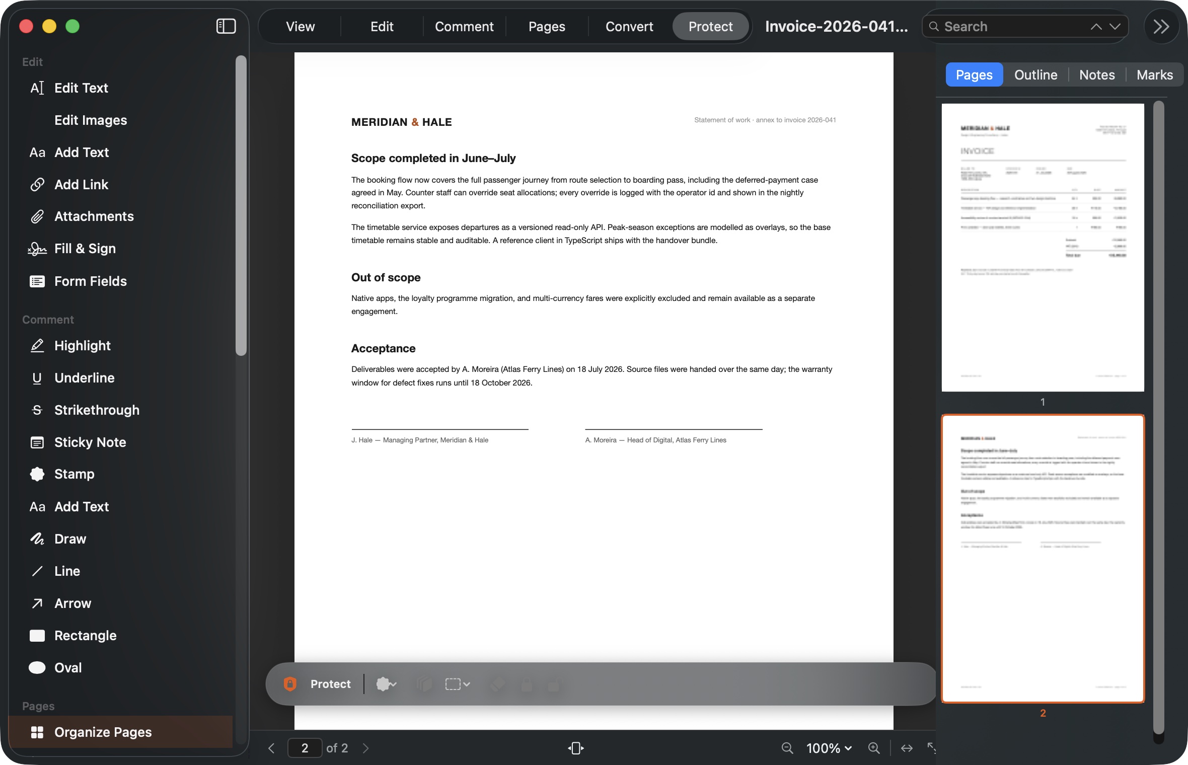 PDF schützen auf dem Mac